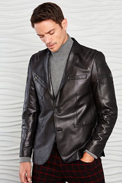 Mondo Siyah Aplikeli Uzay Kumaş Ceket