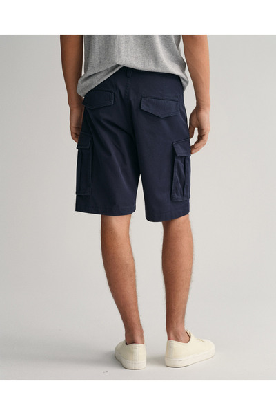 Gant Erkek Lacivert Relaxed Fit Kargo Şort