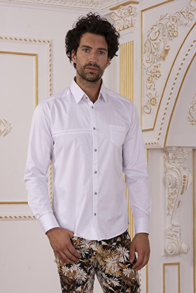 Mondo Beyaz Cepli Gömlek