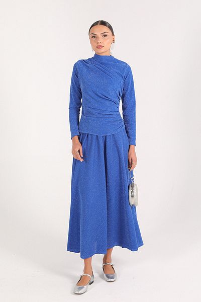 Melike Tatar Saks Glitter Skirt Suit 6-3085