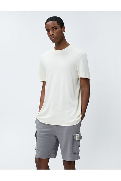 Koton Cargo Shorts Slim Cut with Pocket Detail and Lace Waist
