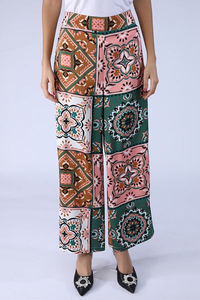 RİNA Folk Luxury Casual Pant Mixed Colo