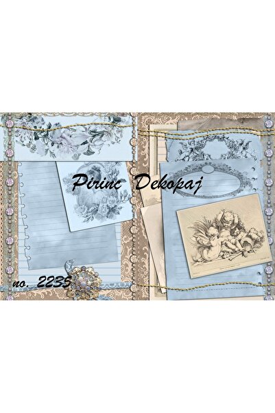 LİNEART ورق ديكوباج نحاسي Lineart رقم: L2235 - 29x42 سم