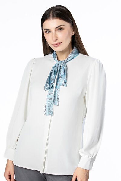 RİNA Back To Work Fashion Shirt Off White