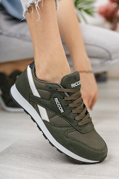 Riccon Khaki White Unisex Sneaker0012853