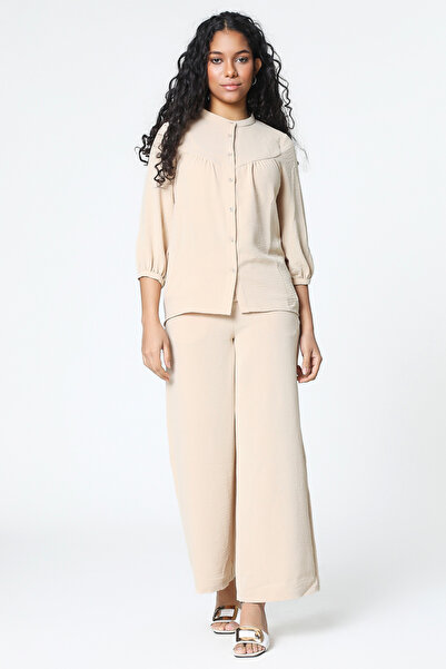 RİNA Emotional Minimalism Casual Pant Beige