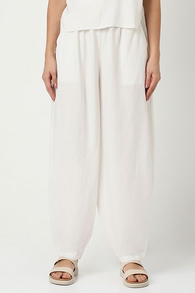 Blue Age Ethnic Woven Trouser Off White
