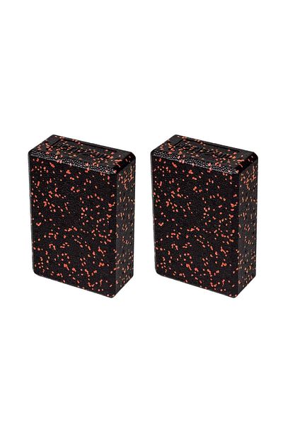 Yogabu Yoga Block 2-Piece - Black-Orange