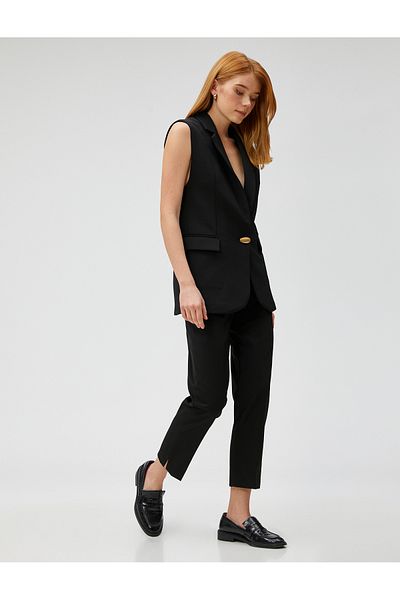 Koton Cigarette Fabric Trousers with Pockets