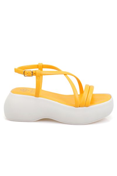 Desa Women's Yellow Wedge Sandals