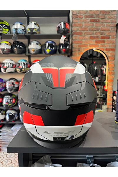 LS2 STREAM 2 ROAD MAT SİYAH-KIRMIZI-BEYAZ-GRİ KASK