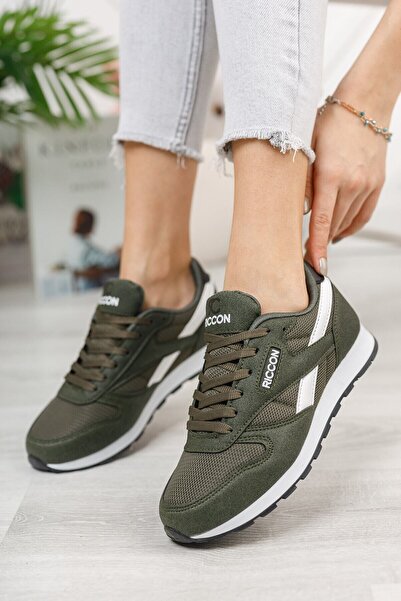 Riccon Khaki White Unisex Sneaker0012853