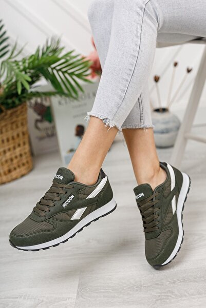 Riccon Khaki White Unisex Sneaker0012853