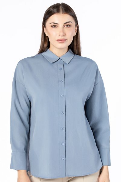 RİNA Back To Work Core Shirt Blue