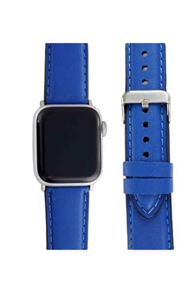 PSGT Apple Watch Seri: 1/2/3/4/5/6/se/7/8/9 (38-40-41MM) Ve Seri 10-11 (42MM) Uyumlu deri Kordon