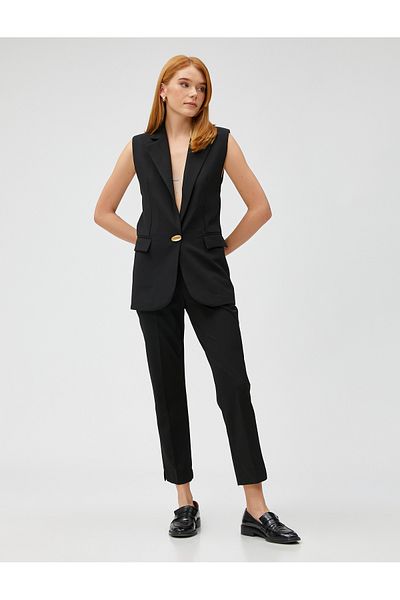 Koton Cigarette Fabric Trousers with Pockets
