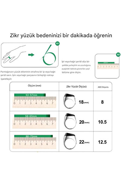 ENA 18 mm Black Acrylic Rosary Ring