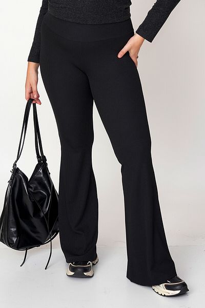 Büyük Moda Ribbed Spanish Leggings Trousers