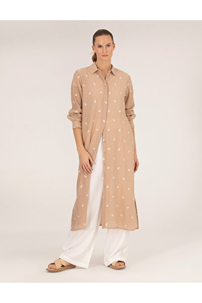 Pierre Cardin Beige Comfort Fit Shirt Dress 50269309 -Vr011