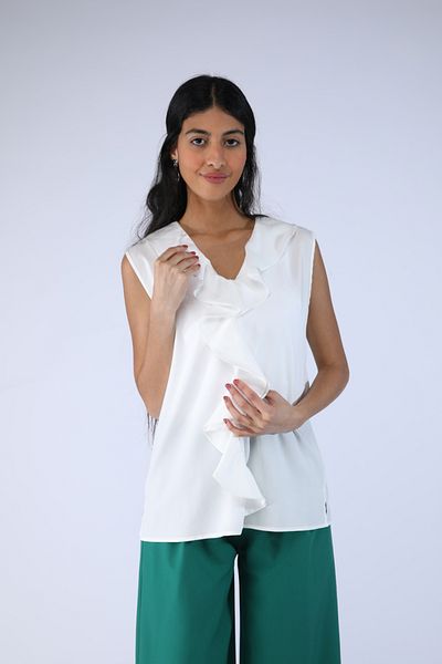 RİNA Folk Luxury Blouse Off White