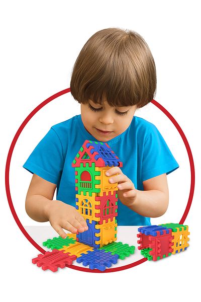 DEDE 128 Pieces Building and Design Blocks