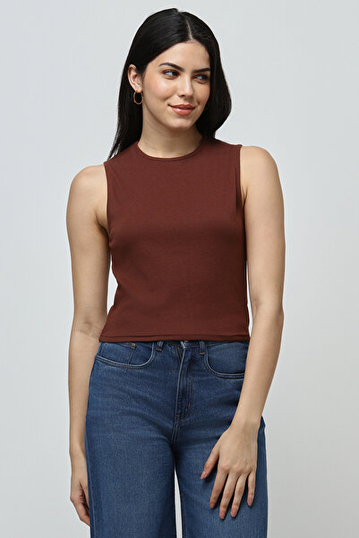RİNA Essentials Tank Top Brown