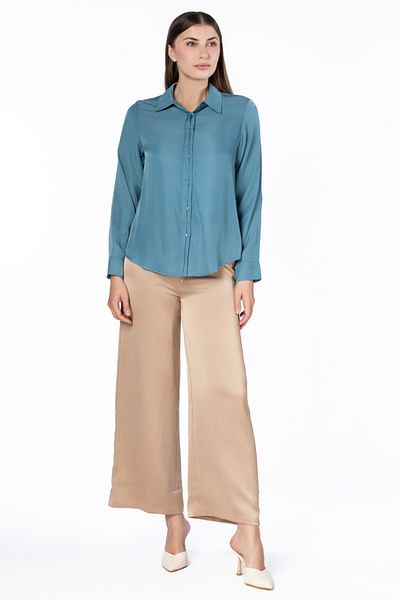 RİNA Abstract Neutrals Casual Pant Beige
