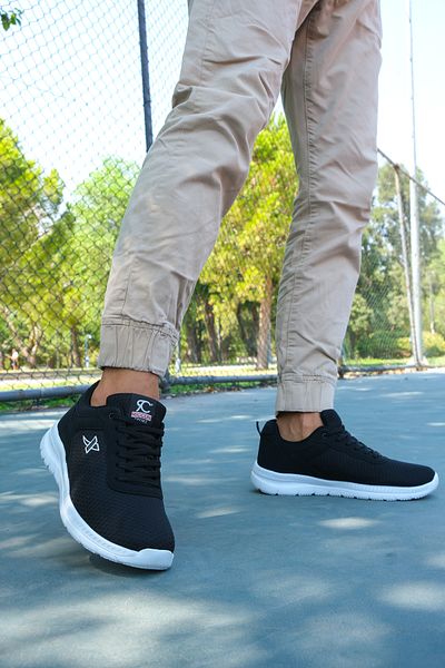 Riccon Černobílé unisex ultra lehké tenisky0012065