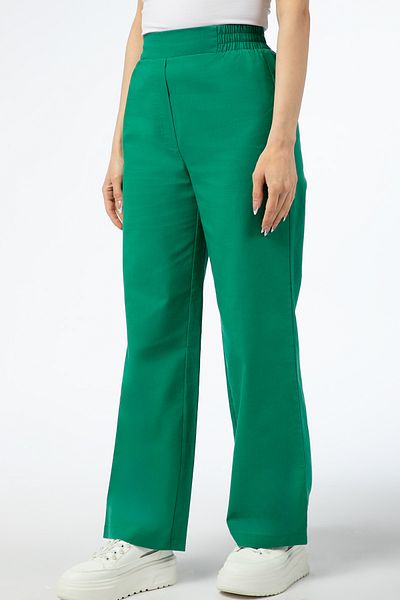 RİNA When Life Gives Lemons Casual Pant Green