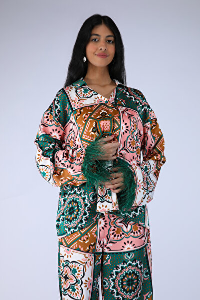 RİNA Folk Luxury Blouse Mixed Colo