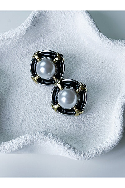 CHARMLUCKY ÇELİK SİYAH - İNCİ KÜPE