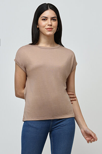 RİNA Basic T-shirt Beige