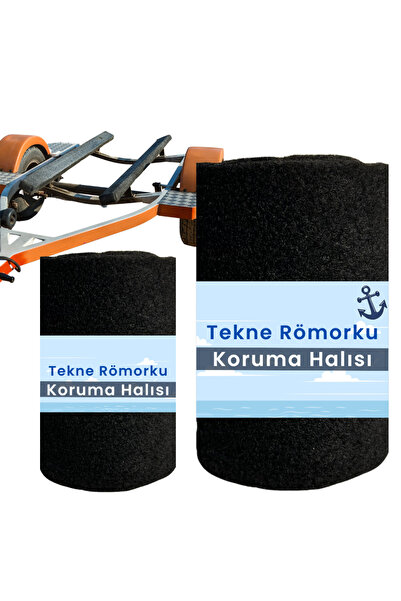 BEYLİNİ Dayanıklı Tekne Römorku Halısı Dayanıklı Kesilebilir Koruyucu Mat Siyah (0.7X30CMX4M)