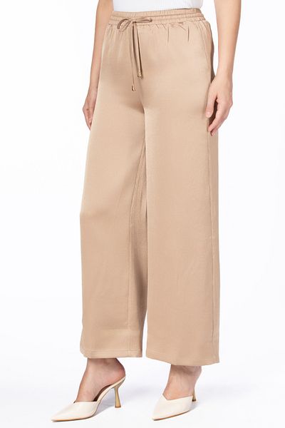 RİNA Abstract Neutrals Casual Pant Beige