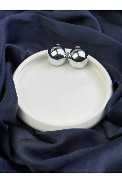 TRENDTAKI Küçük Yuvarlak Küpe Rodyum Kaplama Vintage 0031