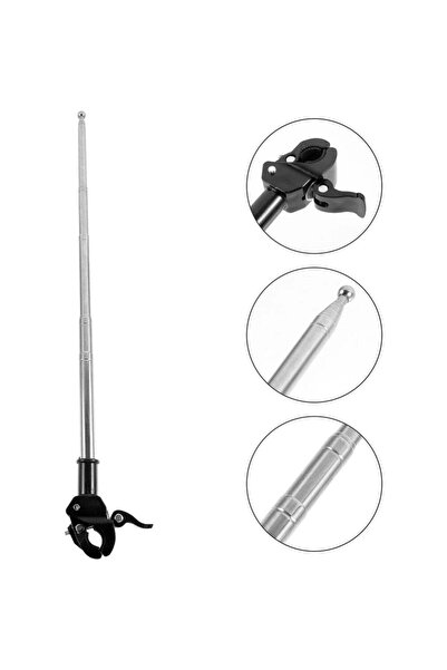 Streak Motosiklet Bisiklet Bayrak Direği Gidon Uzayabilir Flama Selfie Kamera Askı Demiri