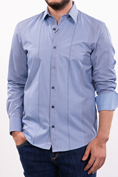 Mondo Lacivert Çizgili Gömlek