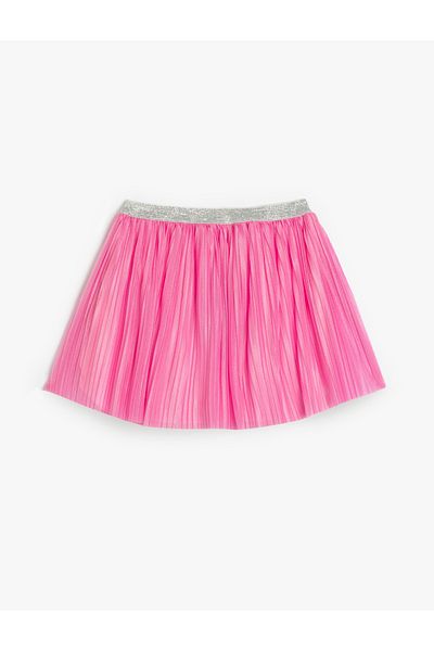 Koton Pleated Tutu Skirt - Elastic Waist and Glitter Detail