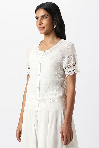 RİNA Natural & Love Blouse Off White