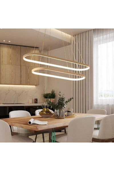 PeraTeknoloji Led Avize Sarkit Gold 3renk Göçek 120 Cm