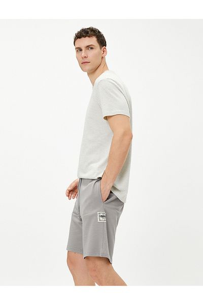Koton Lace Waist Shorts Label Detailed Pocket Cotton