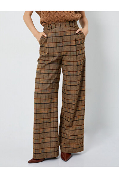 Koton Palazzo Pantolon Yüksek Bel Bol Paça Pileli Cepli