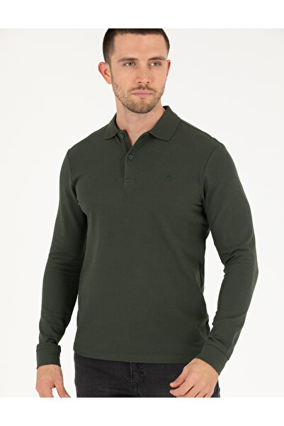 Pierre Cardin Βασικό φούτερ σε σκούρο πράσινο Slim Fit 50276035 -VR079