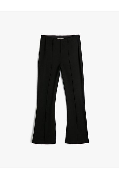 Koton Spanische Leggings mit geripptem Bein und normaler Taille