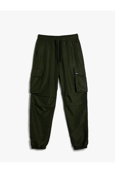 Koton Cargo Pocket Jogger Παντελόνι - Λεπτομερής ετικέτα με κορδόνι στη μέση