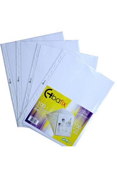 Stabilo XL A4 100 Perforated Poshet File Bafix - (80342)