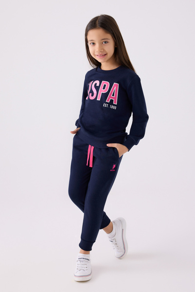 U.S. Polo Assn. Kız Çocuk Lacivert Pijama Takımı 50299745-VR033