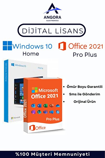 MICROSOFT Windows 10 + Office 2021 Pro Plus Dijital Lisans Anahtarı 2025