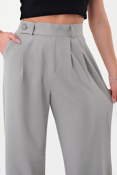 Hazel Women's Gray Smart Palazzo Pants