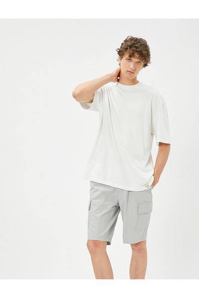 Koton Cargo-Shorts mit Taschen und Spitzennaht an der Taille